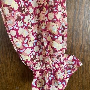 NWOT boutique long sleeve square neck floral blouse